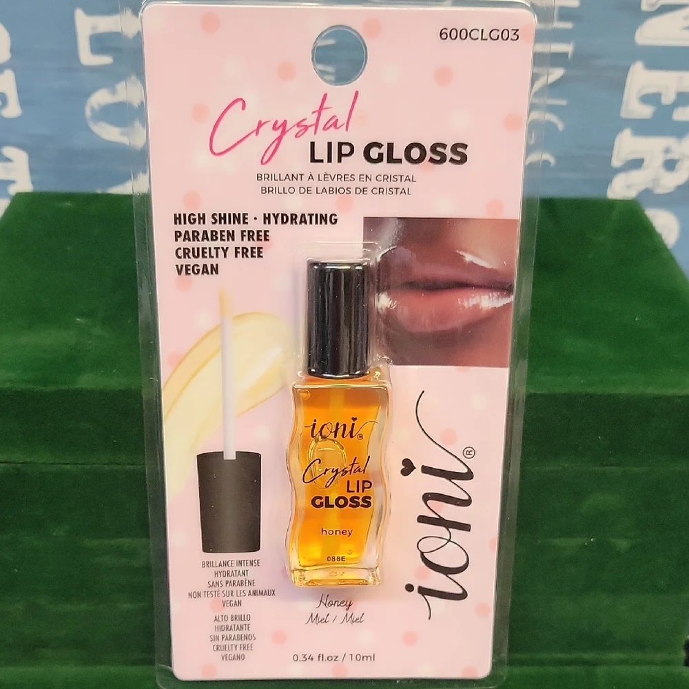 ioni Crystal Lip Gloss - Honey 10ml New Sealed Package